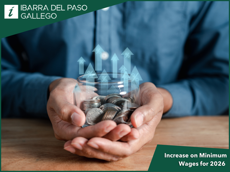 INCREASE ON MINIMUM WAGES FOR 2026